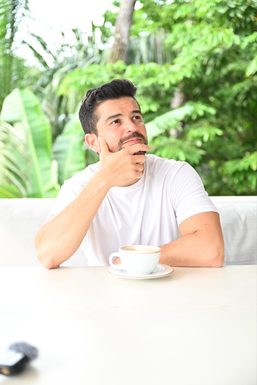 Zander Fryer over coffee